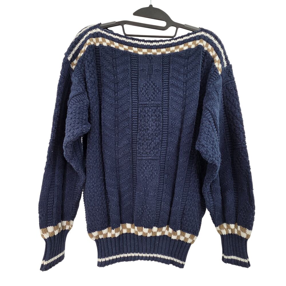 VTG WINONA KNITS SMALL BLUE CREW NECK LONG DOLMAN SLEEVE GRANDMA SWEATER